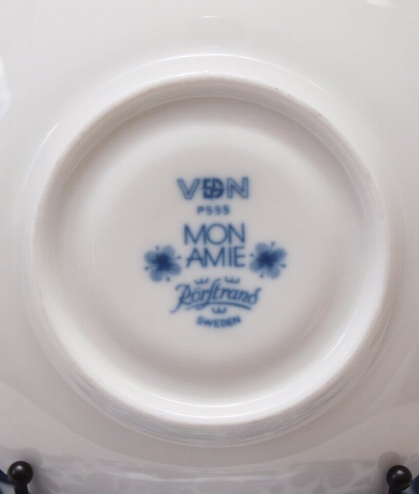 6 Rorstrand MON AMIE Saucers 5⅛" EUC Sweden