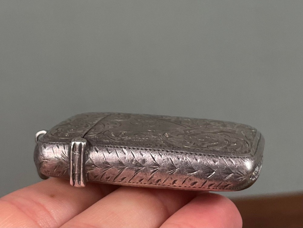 Solid Silver Vesta Box Match Safe William Henry Johnson