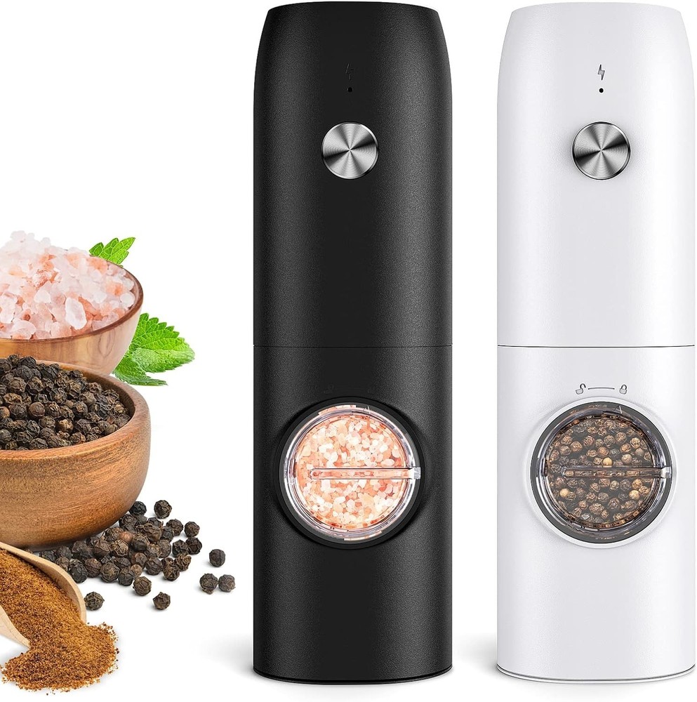 Rechargeable Salt & Pepper Grinders - 2 Pack