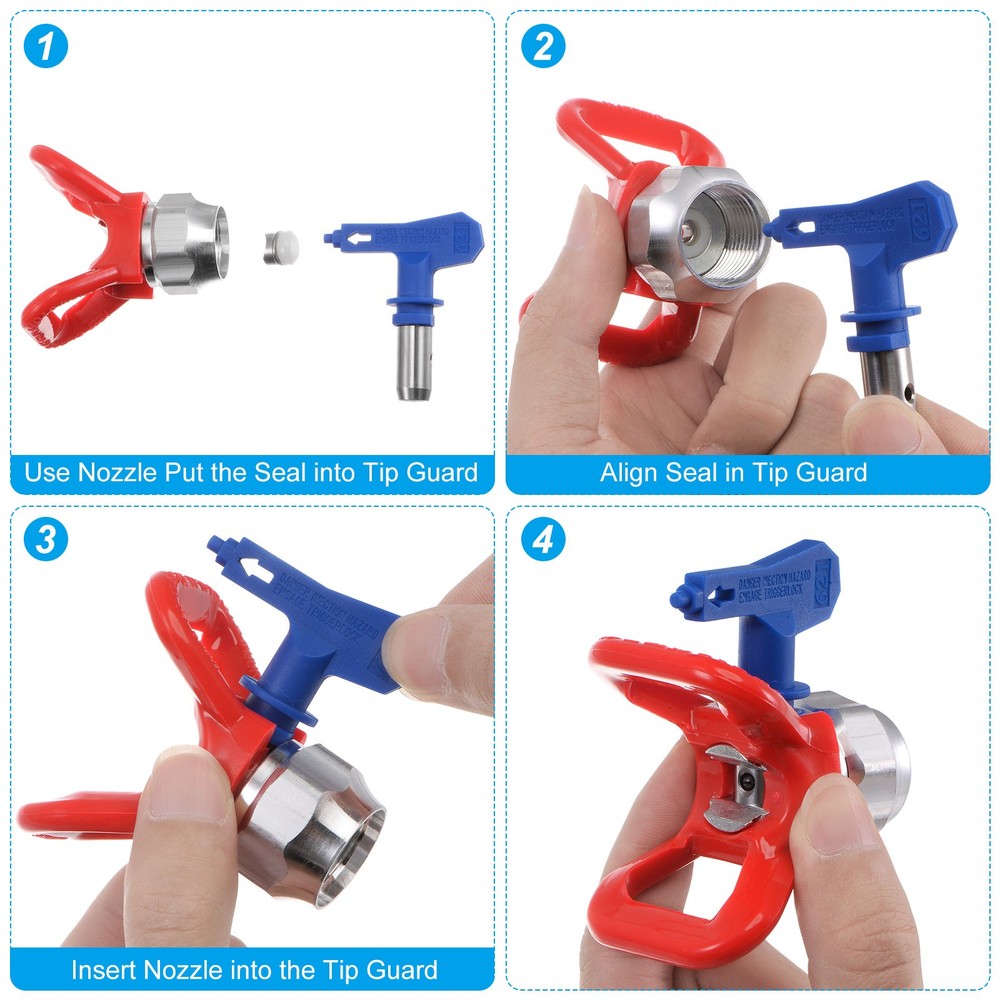 Reversible Spray Tips for Airless Sprayer 415 Paint Spray Nozzle, Grey
