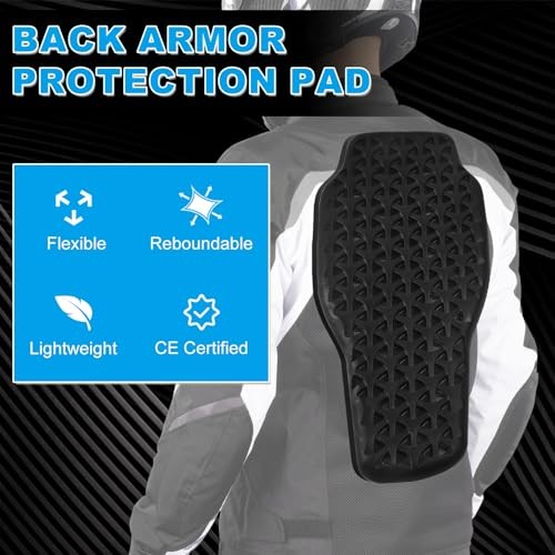 Universal Motorcycle Back Protector Insert, CE Level 2 Armor Insert Pads Set