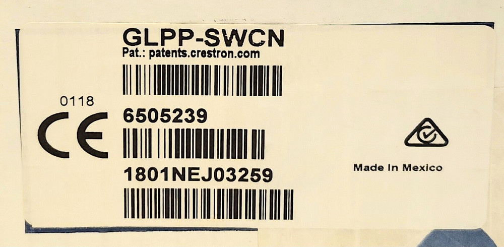 CRESTRON GLPP SWCN Green Light System CRESNET POWER PACK Power Supply INPUT