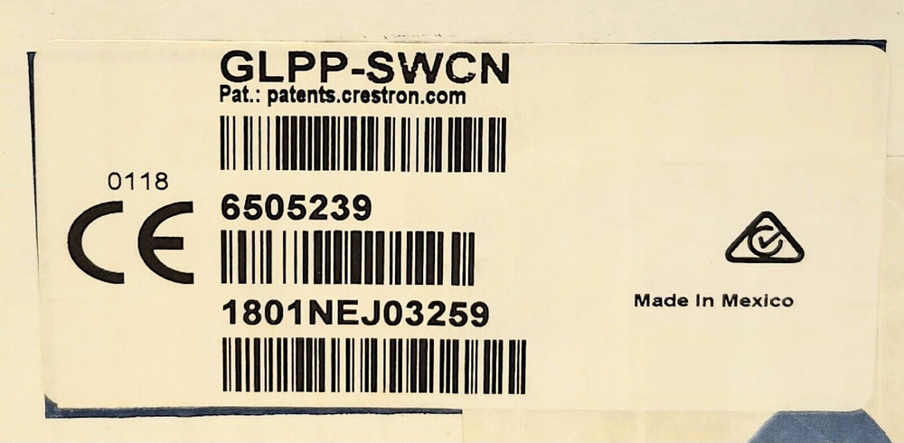 CRESTRON GLPP SWCN Green Light System CRESNET POWER PACK Power Supply INPUT