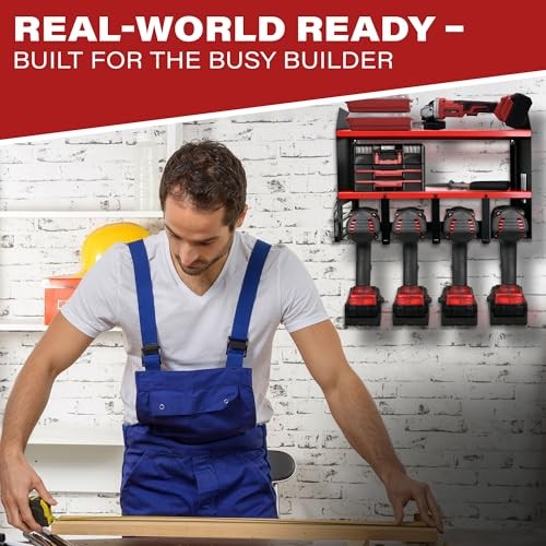 Forest & Twelfth Wall Mounted Power Tool Organizer Heavy Duty Workshop