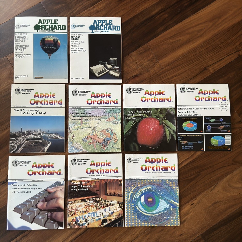 Apple Orchard Magazine Computer 9 issues 1980-1982