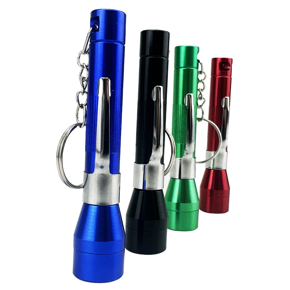 Creative Mini Flashlight Shaped Pipe Portable Detachable Metal Tobacco Pipe