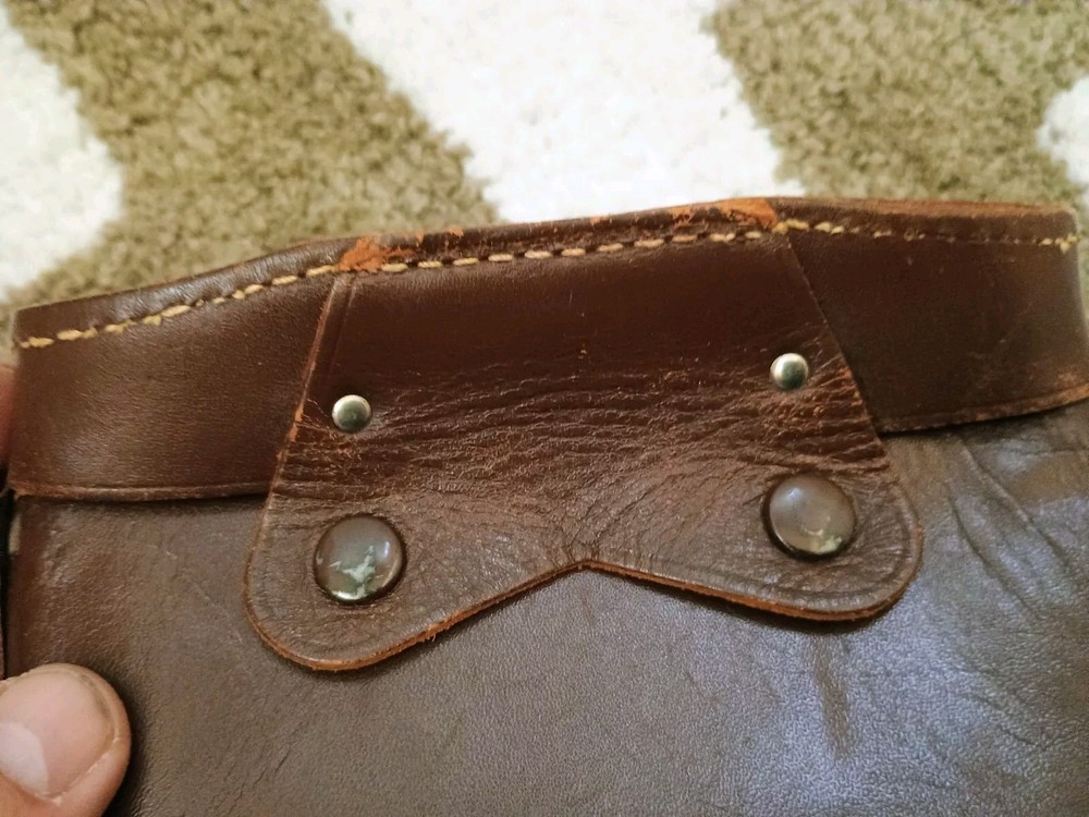 Ihagee Semi Hard Hardbound Brown Leather Fitted Camera Case