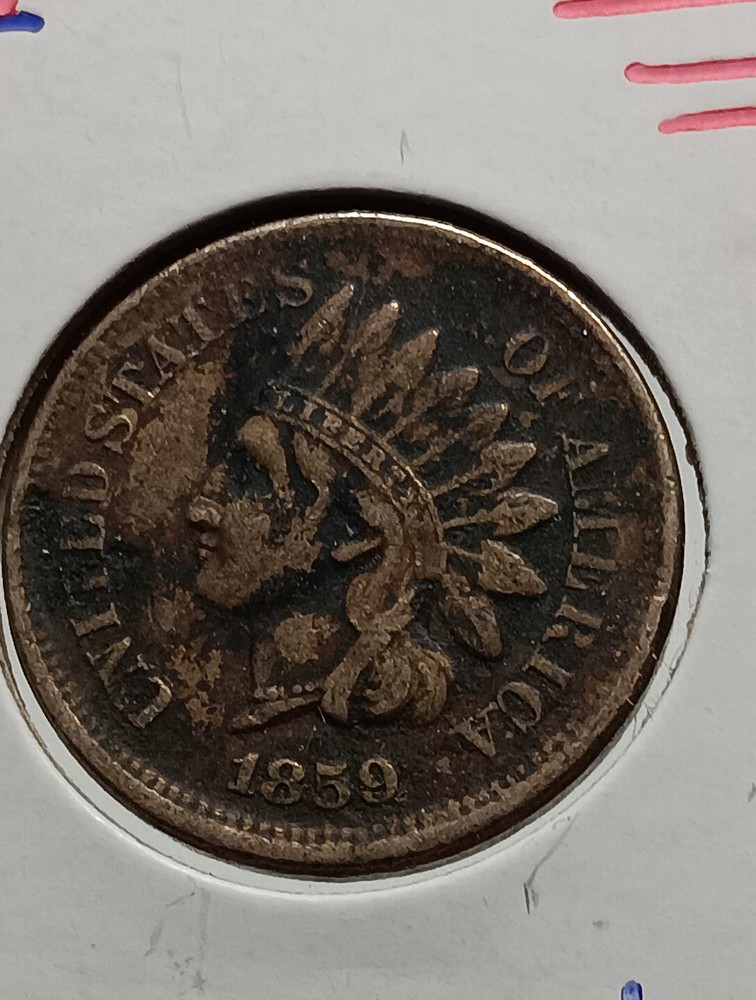 👉1859 Indian Head Xf Choice M/370