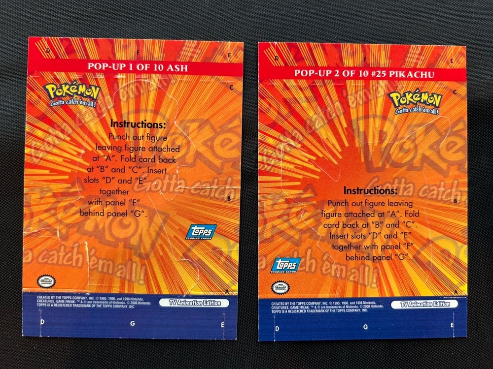 2000 Topps Pokemon Series 3 Pop Up Complete Set - 10/10 Charizard