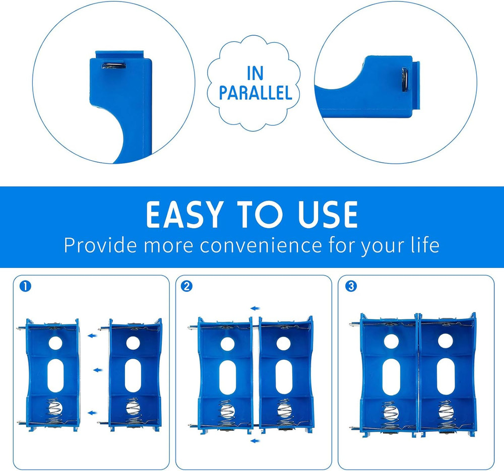 16 Pieces D Cell Battery Holder Series or Parallel Storage D Size Battery Case P