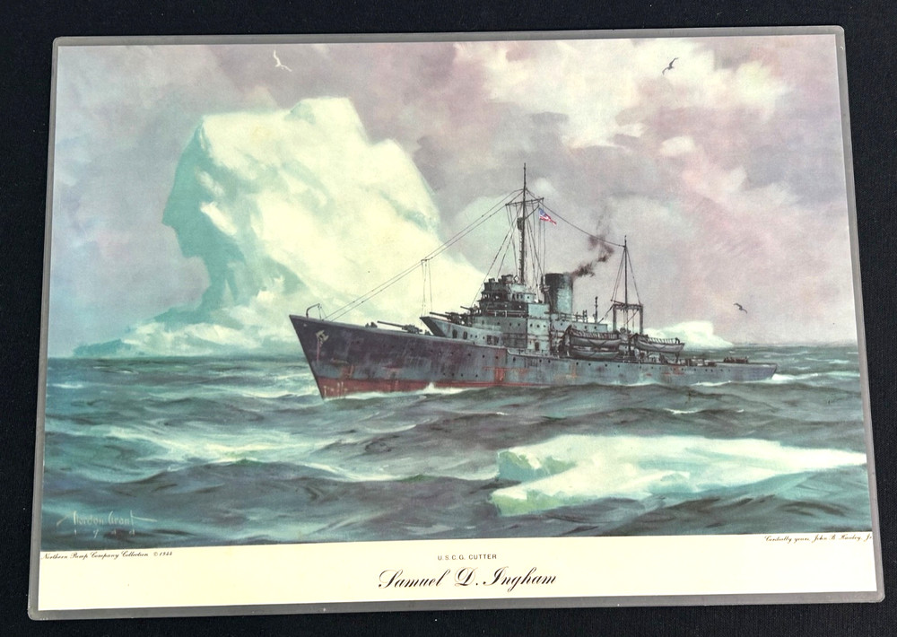 WWII 1944 US Coast Guard Cutter Samuel D. Ingham Laminated  Print