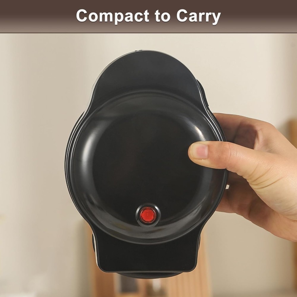 Mini Waffle Maker with Heart & Donut Plates