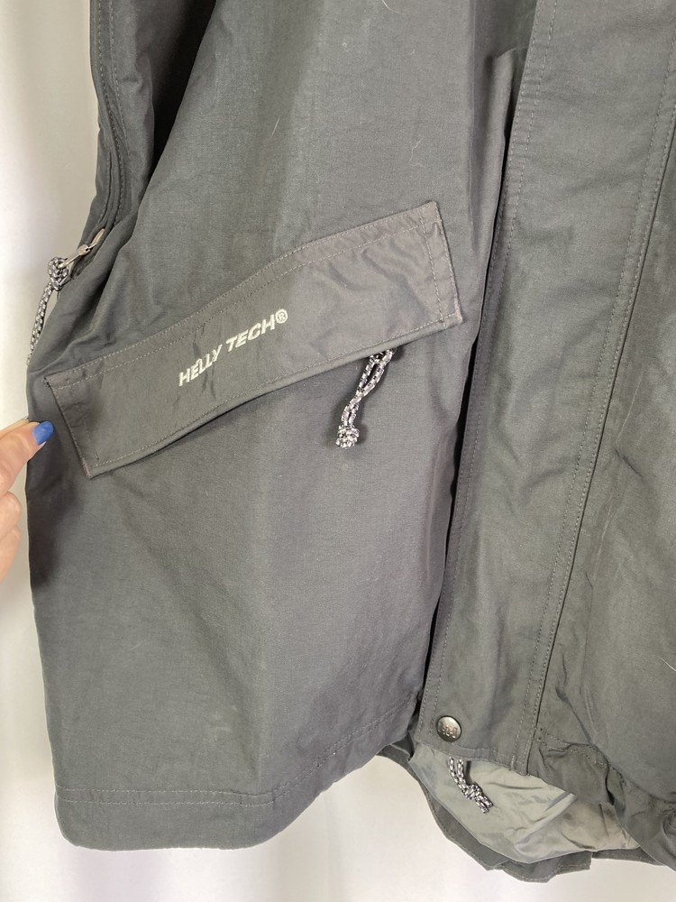 Helly Hansen Helly Tech Waterproof Grey Activewear Jacket Size Large Hooded