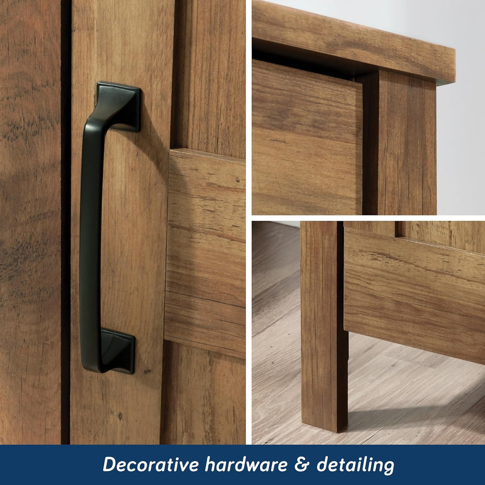Rustic Pine Storage Cabinet - Versatile Organization Solution