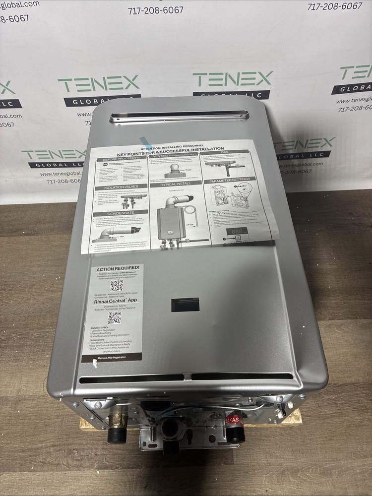 Rinnai RE140eN Outdoor Tankless Water Heater 140k BTU Natural Gas (B-26 #1753)