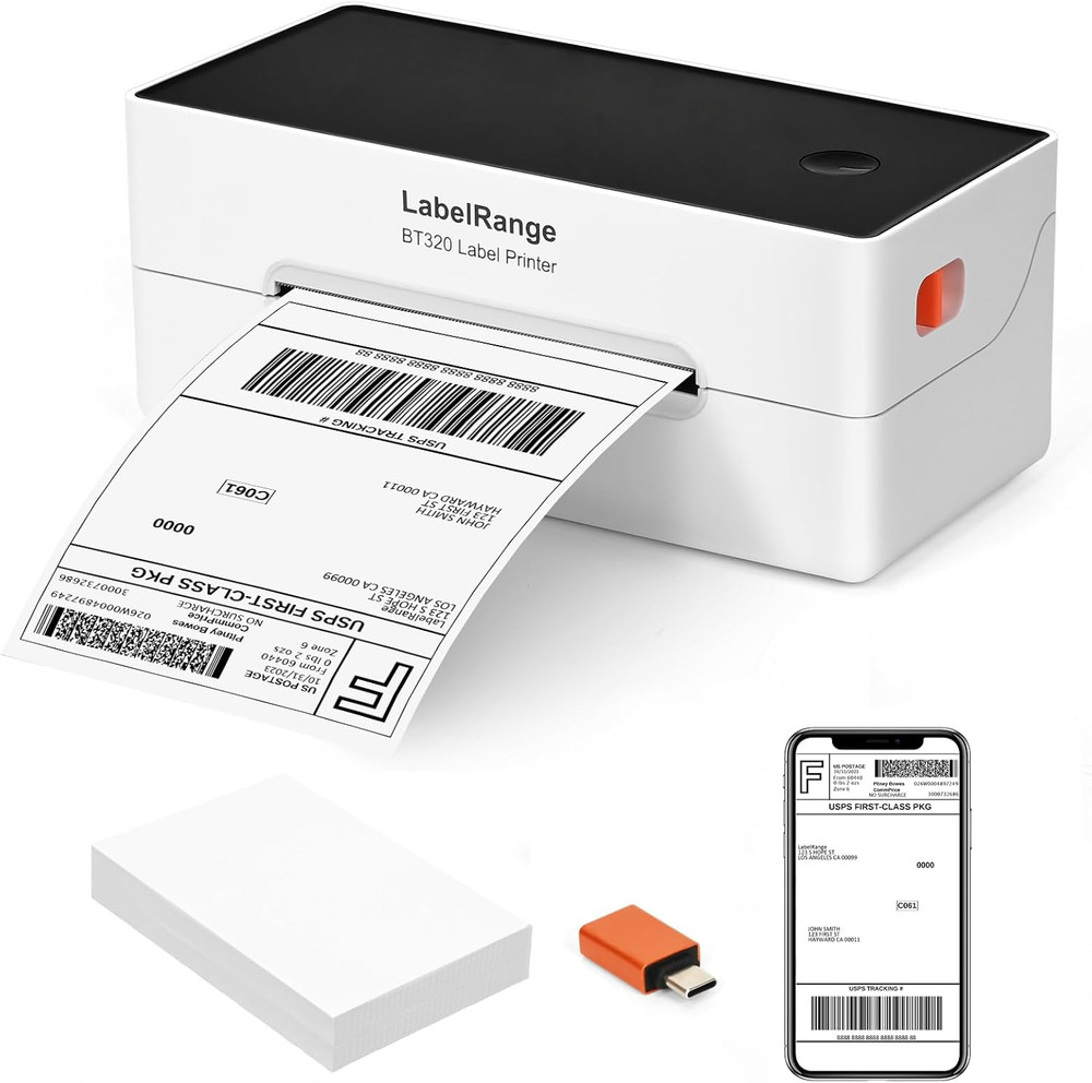 Labelrange Ecommerce Label Printer 4X6, Thermal Shipping Label Printer, Support