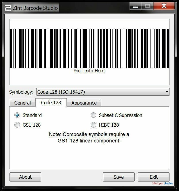 Zint Barcode Generator - UPC QR Code Creator Software - 50+ Formats - Windows CD