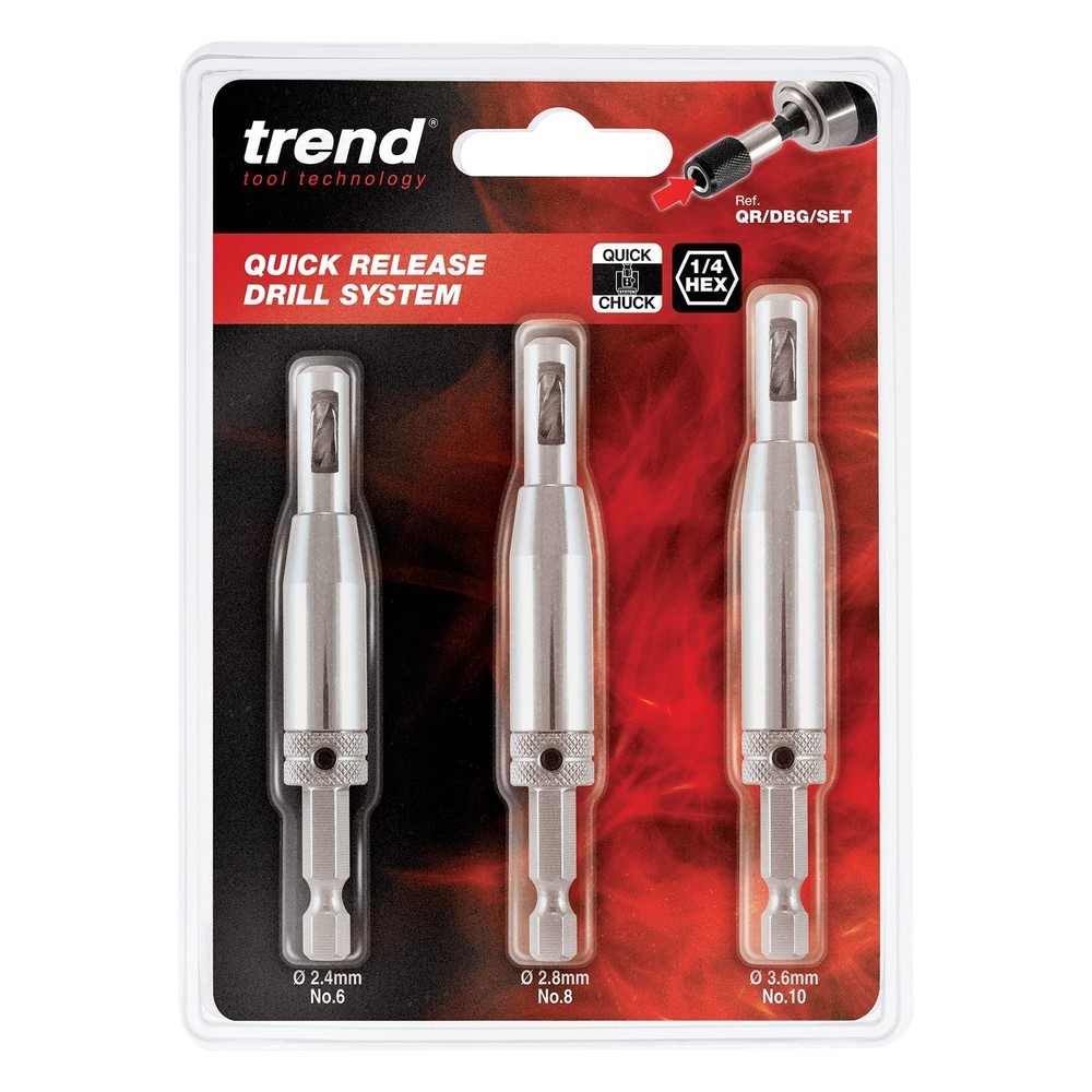 Trend Tool Technology USA 3-Piece Quick Release Drill Bit Guide Set,...