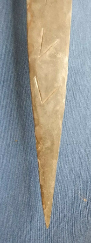 Bone Handle Ceremonial Dagger & Custom Leather Sheath 12 1/2", 7 1/2" Blade