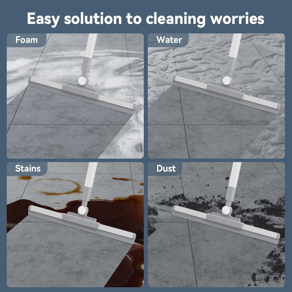 Floor Squeegee with 180° Rotating Head, for 52'' White