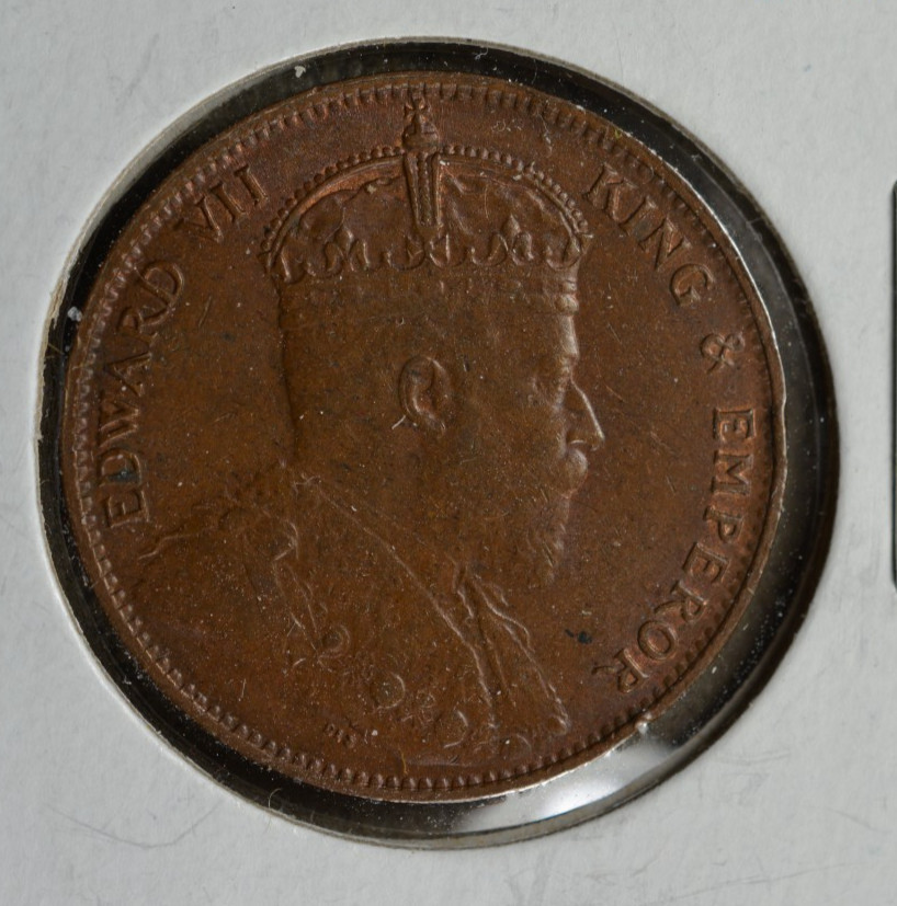 Ceylon 1910 Cent BU Unc Brown