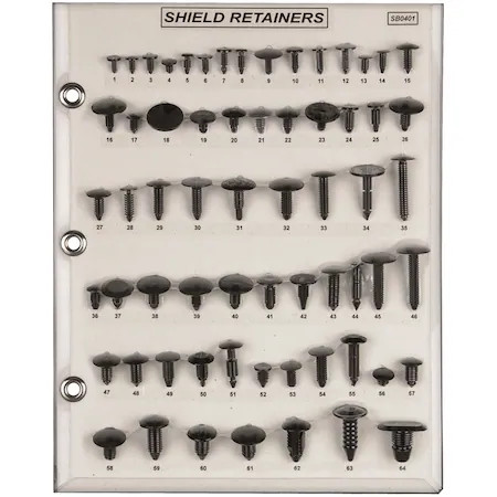 DISCO SB0401 Nyln Shield Ret Sample Board Hole Sizes/Ls