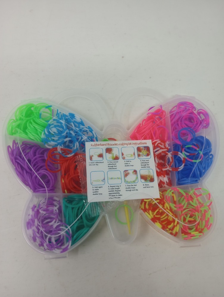 Butterfly Shaped Rubber Band Bracelet Making Kit