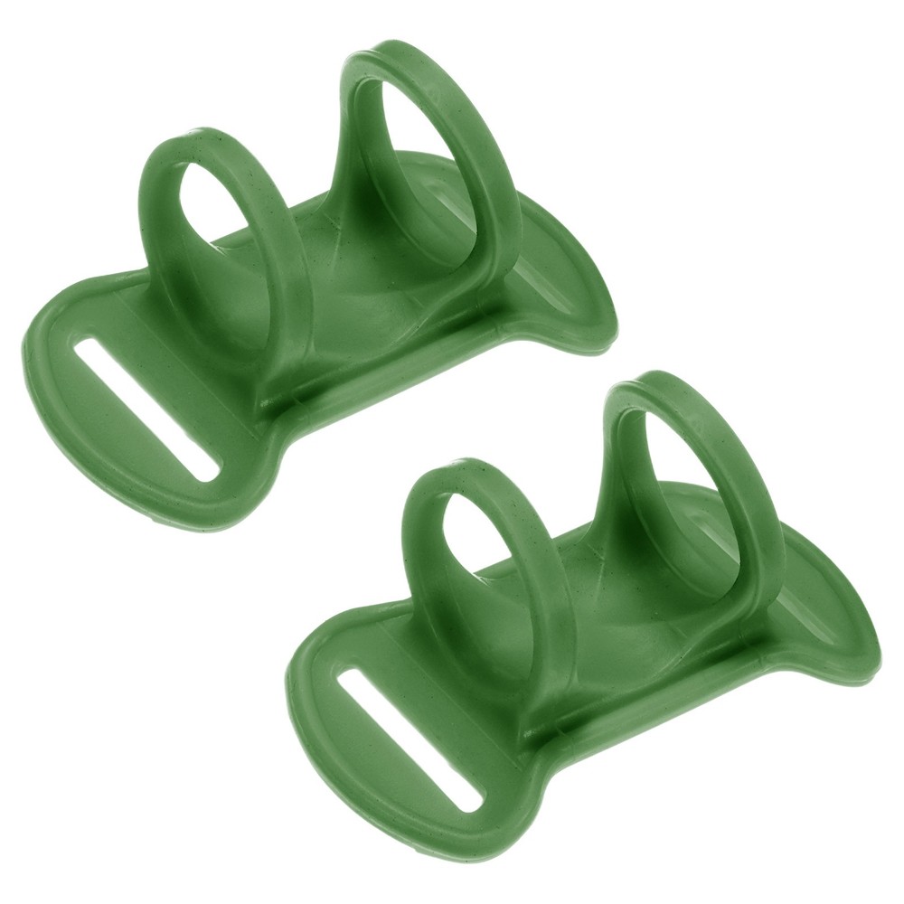 2-Pack Headlamp Flashlight Holder, 0.98"/25mm High Elastic Silicone Green