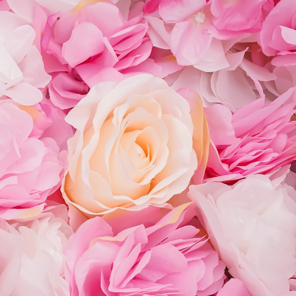 1m Artificial Rose Hydrangea Flower Wall Panels Wedding Bouquet Display New