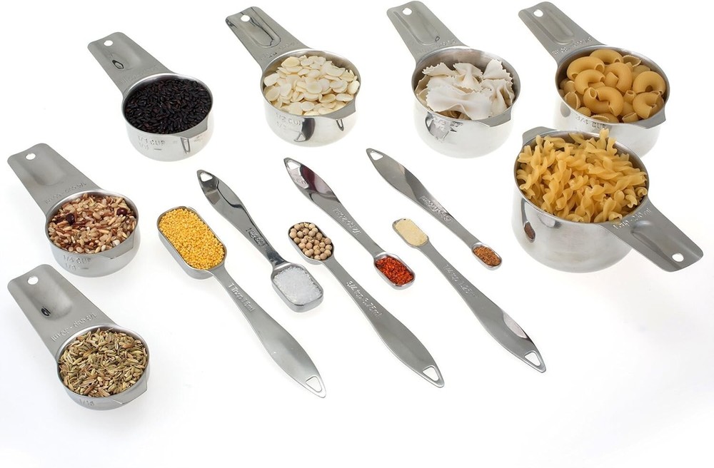 Durable 13-Piece Measuring Cups Set with Ergonomic Handle - Kitchen Essential