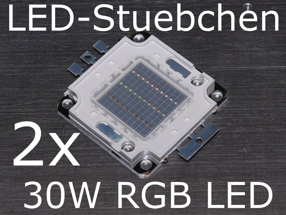 2x 30W LED RGB 30 chip common anode