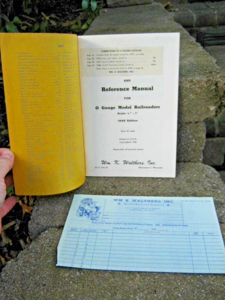 1949 Model Railroad O Gauge Equiment Catalog and Reference Manual