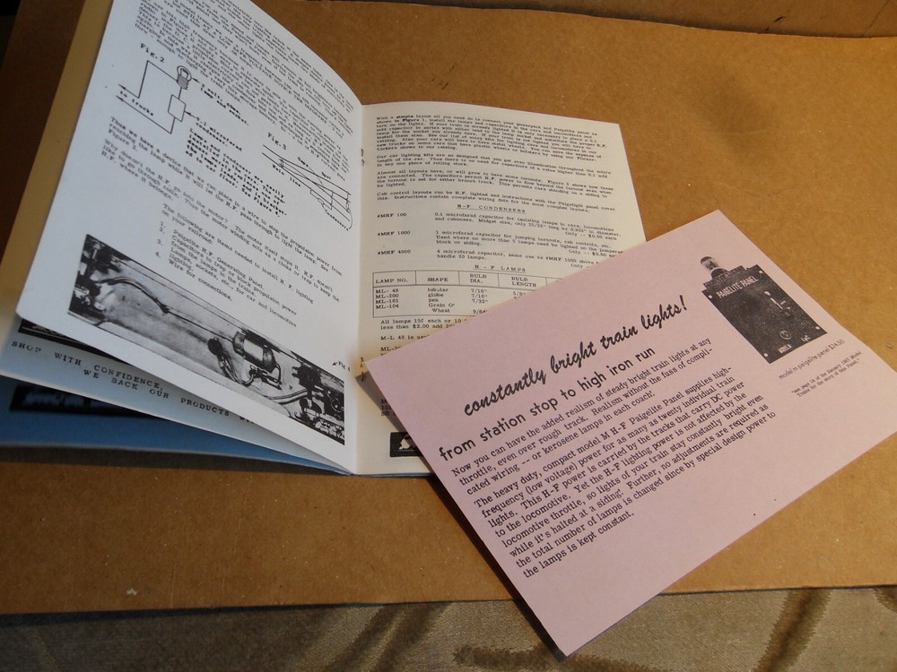 Vintage Mail Out 1959 Mite O Lite Model Train Catalog