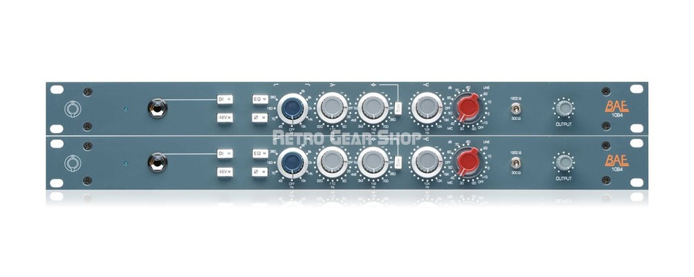 BAE 1084 Pair + PSU Rackmount Microphone Preamp & EQ