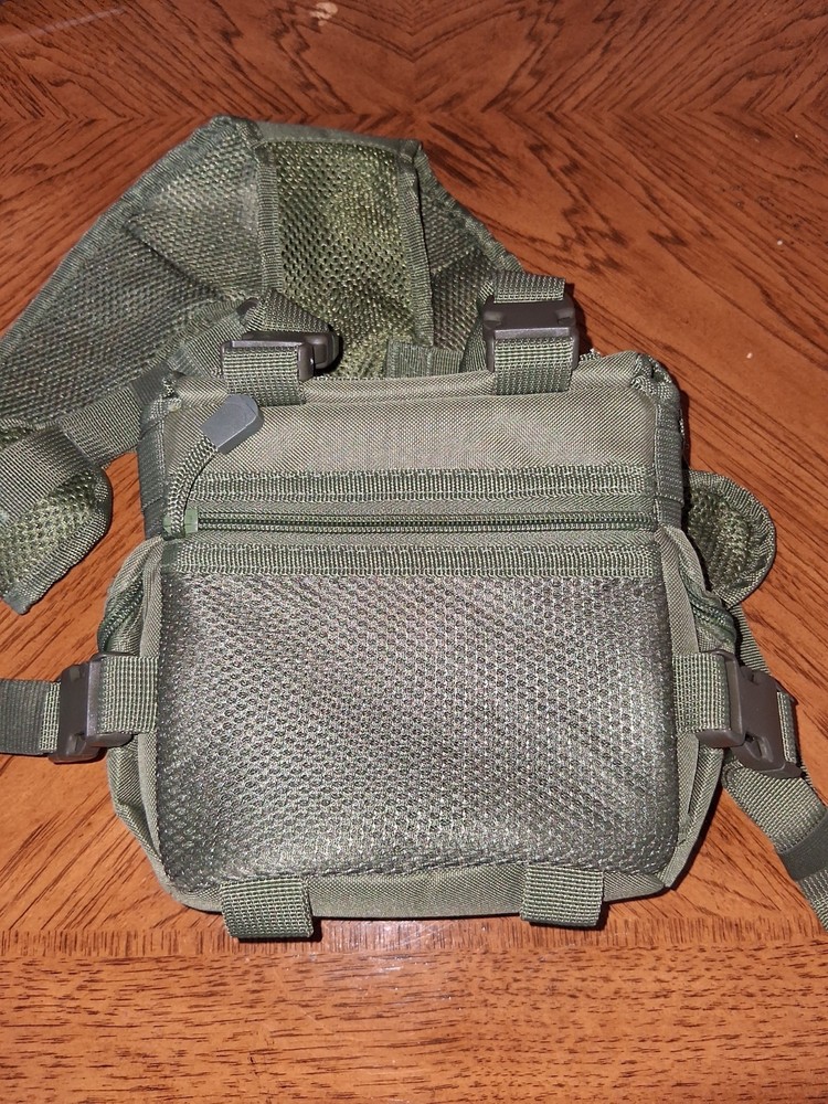 Boundless Performance Binocular Harness Chest Pack Listers Birding Bag Green