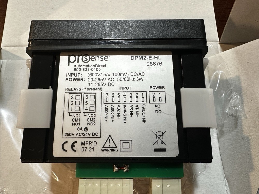 Prosense DPM2-E-HL Digital Panel Meter