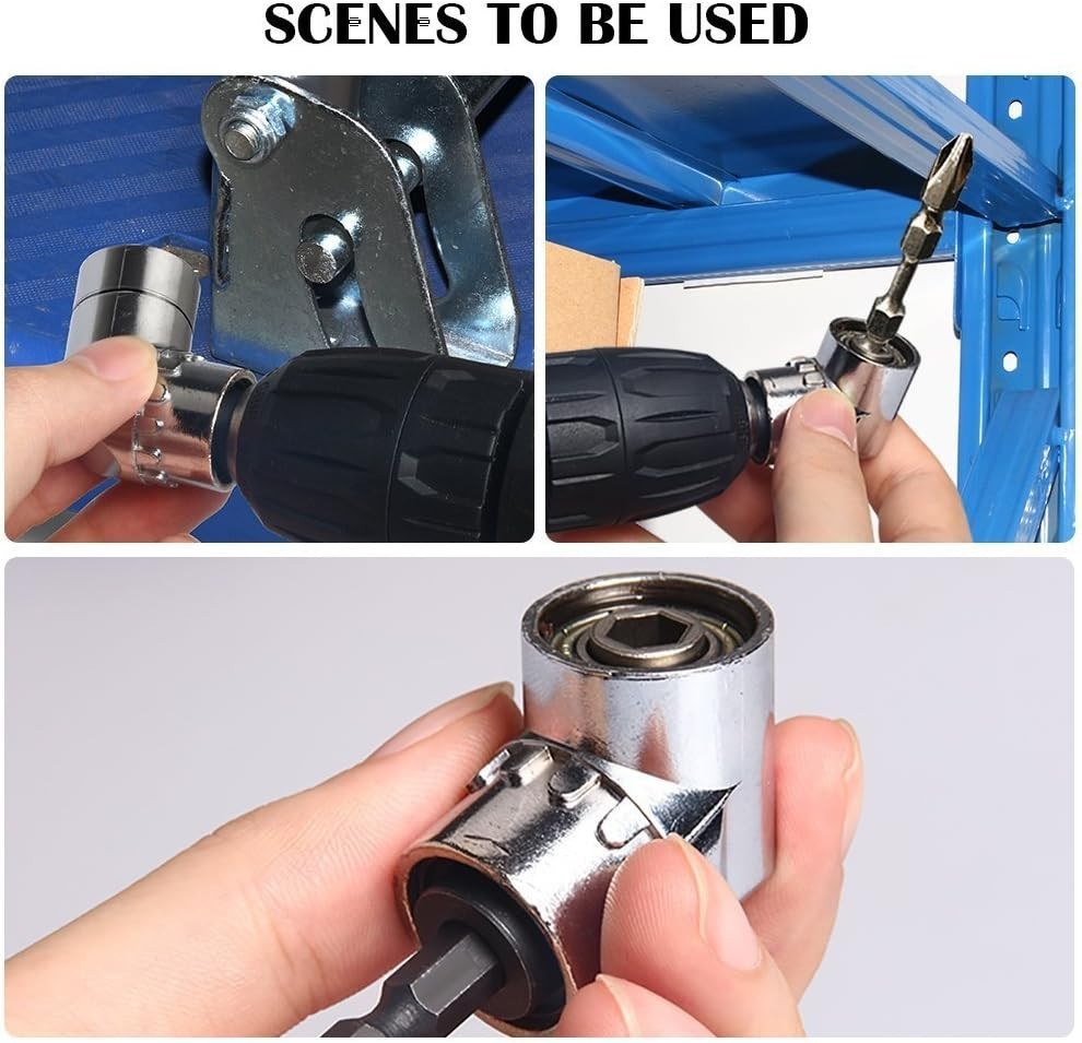 Innovative 3Pcs Impact Grade Hand Tool Adapter Set with Right Angle Extension