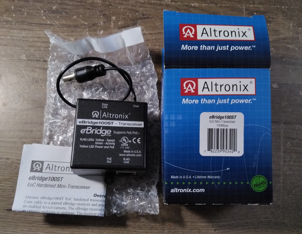 Altronix eBridge100ST EoC Mini Transceiver 100Mbps