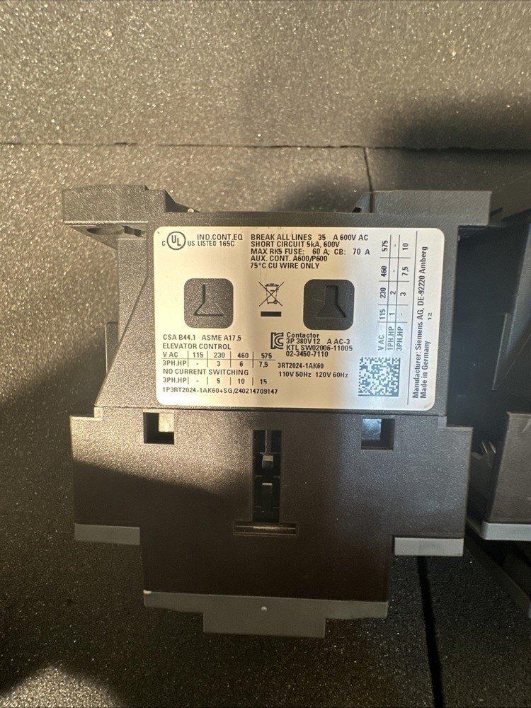 Siemens 3RT2024-1AK60 Contactor