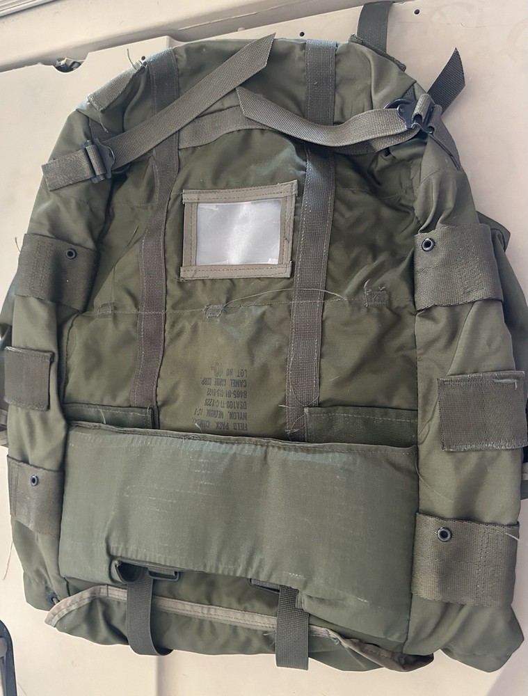 VTG 1977 Combat Field Pack Olive Drab Nylon Backpack Medium No Frame/ Straps