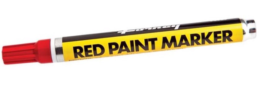 Forney 70820 Marker, Paint, Red