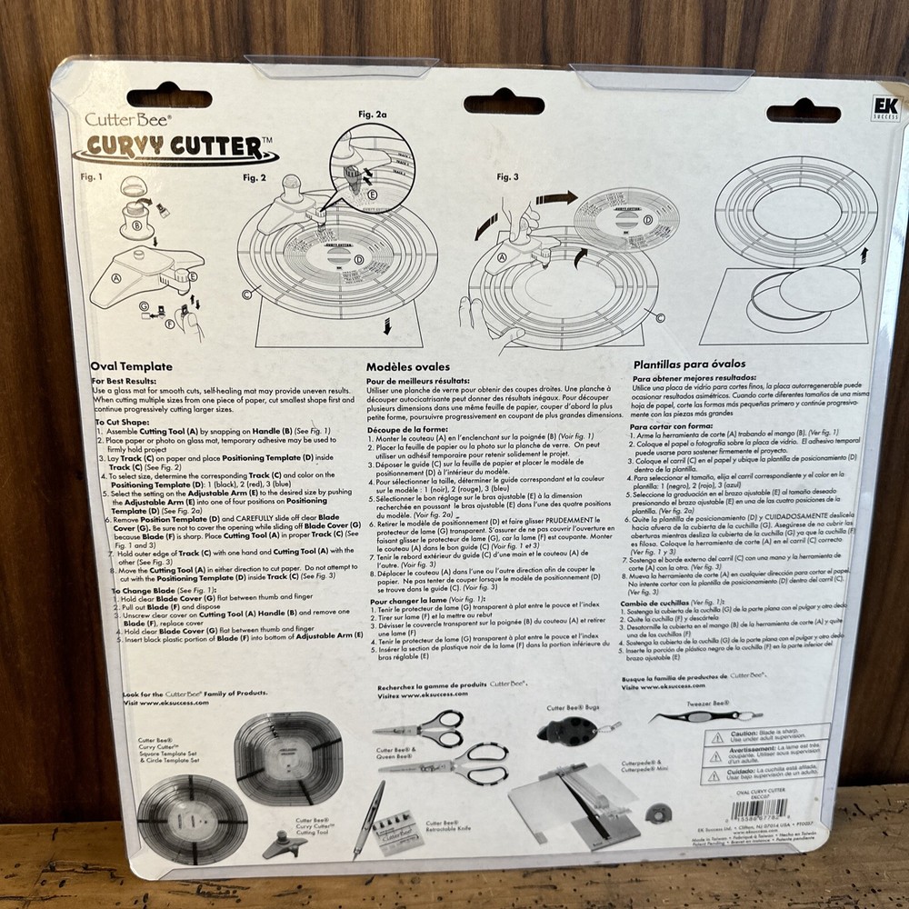 CURVY CUTTER OVAL + Circle TEMPLATE 8 Piece SET