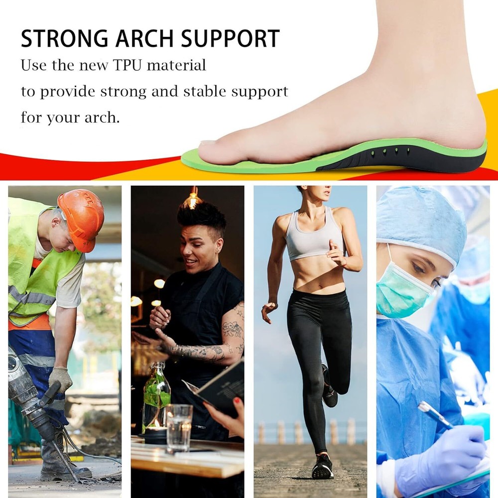 Orthotic Insoles Shoe Inserts Pad Heavy Duty Arch Support Replacement Inner Sole