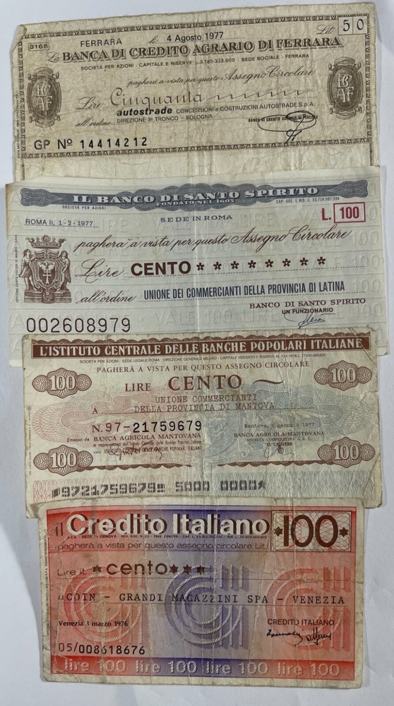 Italy Misc Bank Currency (#190) 8 pcs