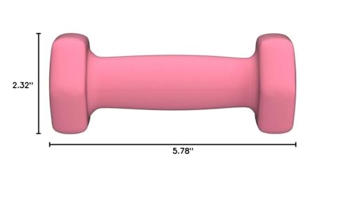 Amazon Basics Neoprene Dumbbell Hand Weights for Workout and 2 pound, Pink