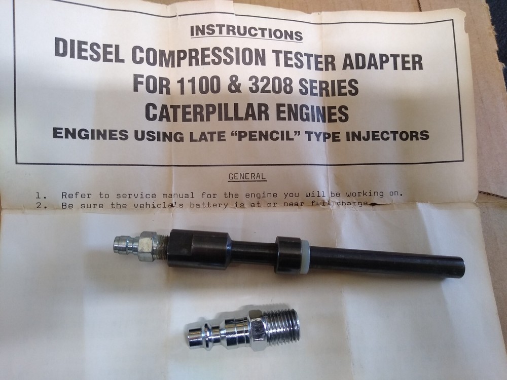 Snap On MT33B diesel engine compression gague with 4 test adapters