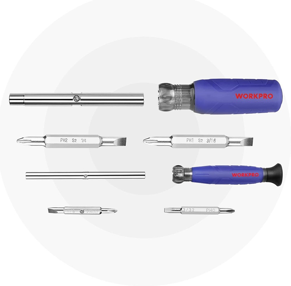 WORKPRO 6-in-1 Basic 4-in-1 Electronics Screwdriver/Nut Driver 2PC 2 Nut Driver