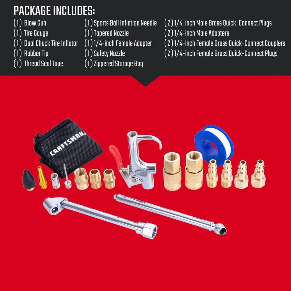 CRAFTSMAN 18-Piece Air Compressor Accessory Kit Pneumatic Tools Set