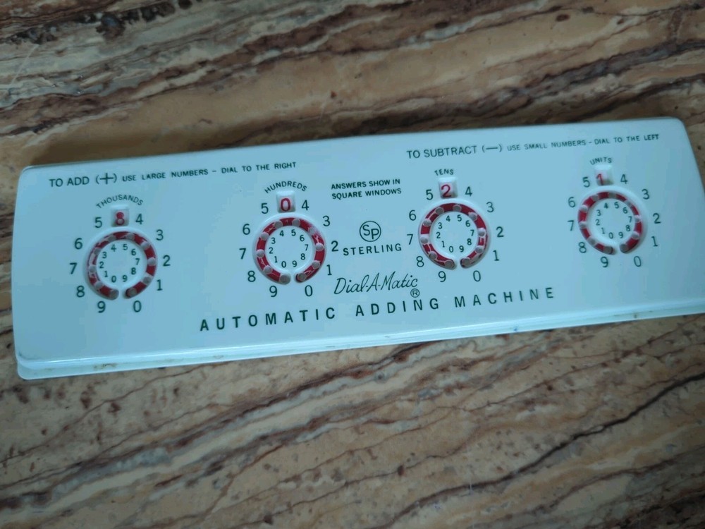 Sterling #565 Dial-A-Matic Automatic Mechanical Adding Machine Vintage