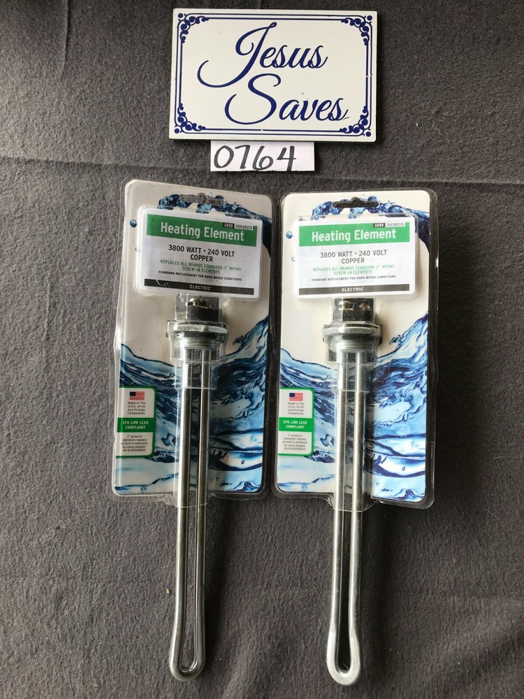 2- USA Reliance 3800W 12 In. Tank Screw In Elements 100108320   0764